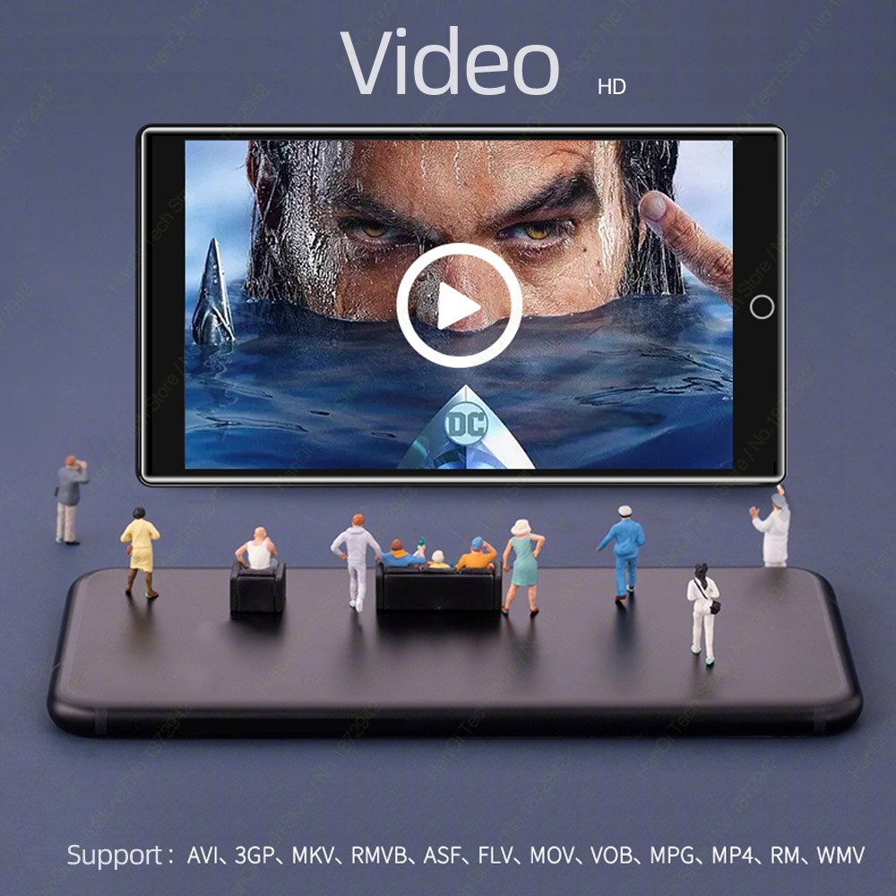 RUIZU H1 Bluetooth MP3 Player Portable Music Player Full Touch Screen MP3 MP4 Player With Speaker FM Radio Recording Video Ebook