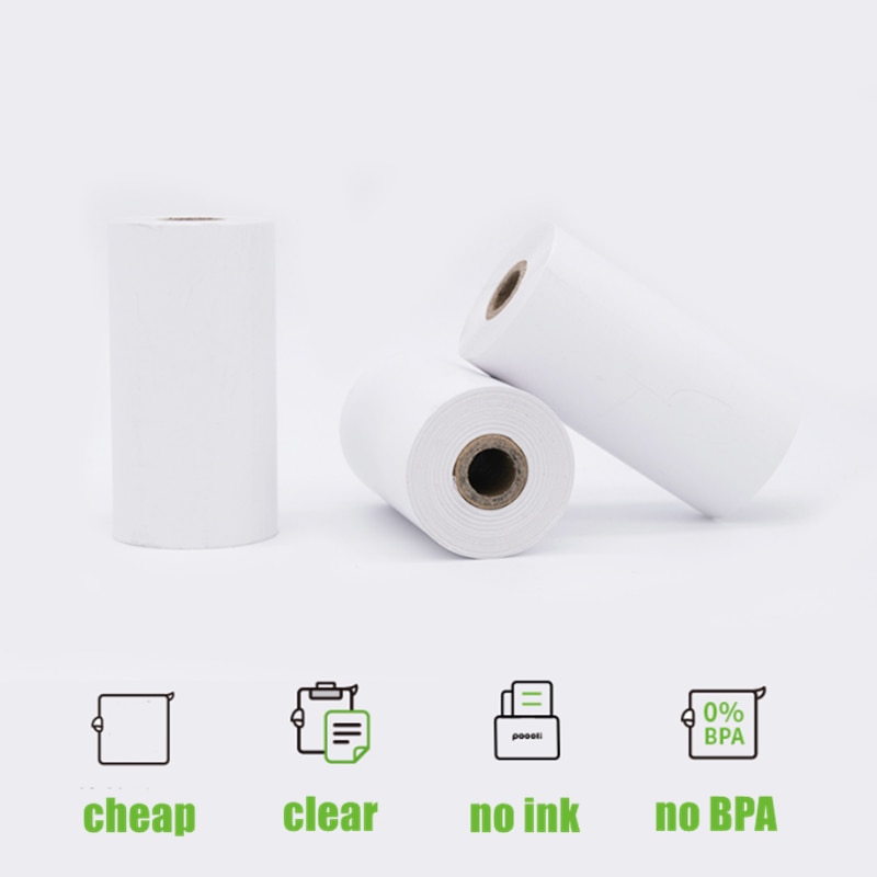 3 Rolls POOOLI Official Label Sticker Paper For L1 L2 L3 For Peripage A6 Paperang Baypage Bluetooth Photo Printer Sticker Maker