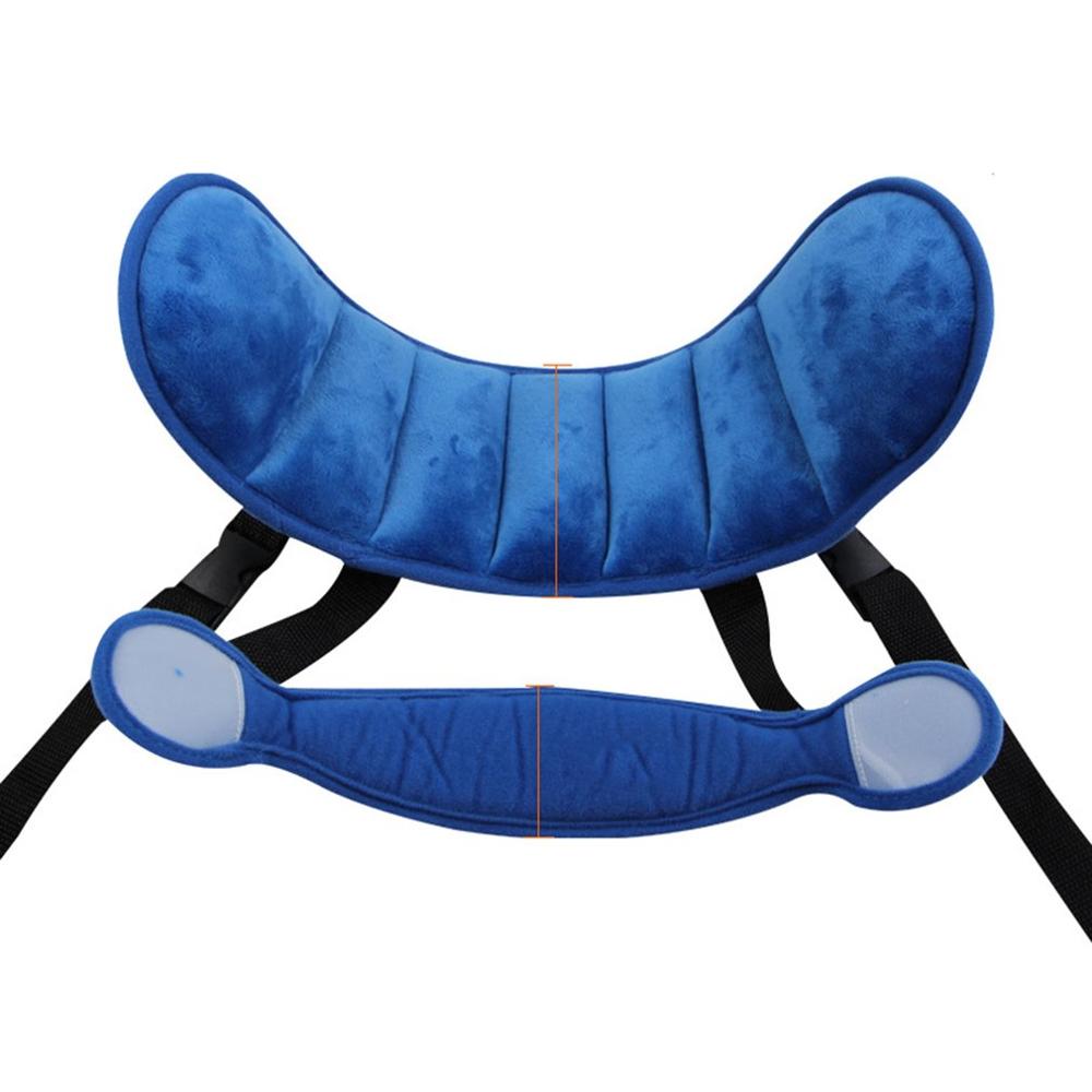 Cinturón de sujeción de cabeza de bebé, asiento de seguridad para niños, cinturón auxiliar para dormir, cabeza de vehículo, artefacto de viaje, almohada de reposacabezas azul/gris, producto en oferta