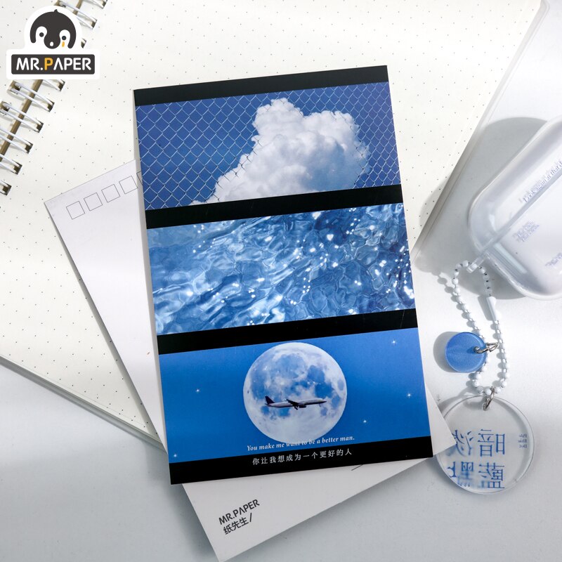 Mr.Paper 30 Pcs/box 2 Designs Sakura Time Traveler Series Ins Style Postcards Writing Greeting Decor Collage Material