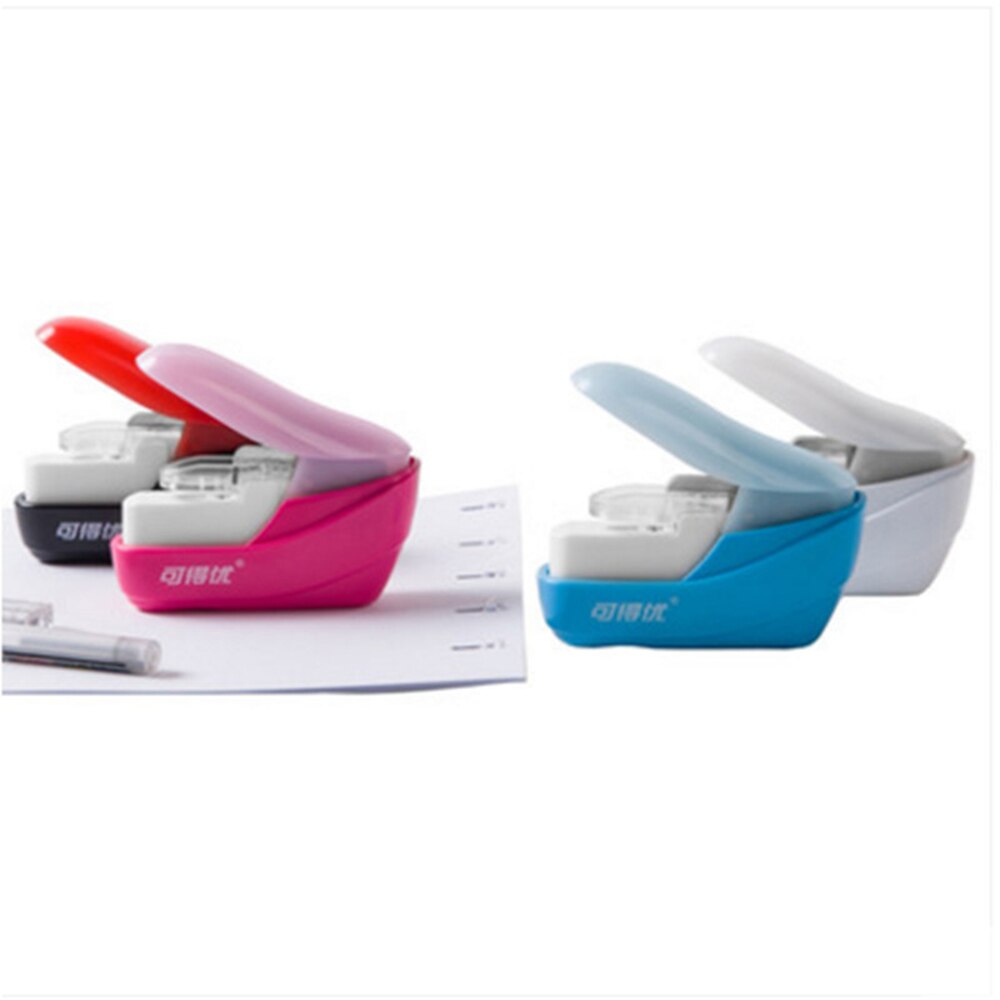 1Pcs No Nails No Staples Stapling Machine Mini Cute Book Stapleless Stapler Paper Stapling Stapler Without Staple Stapler