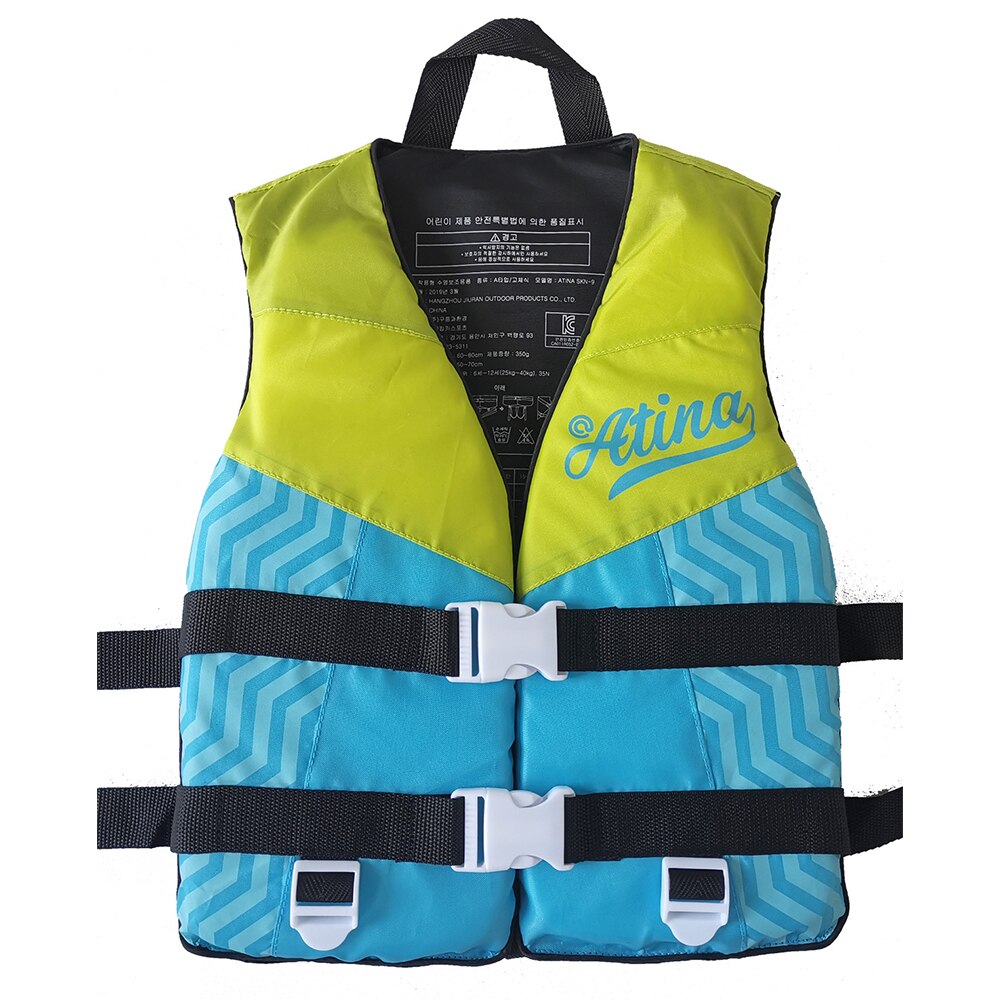Chaleco de seguridad para deportes acuáticos para niños de 7 a 10 años, ropa de natación para niños y niñas, kayak de remos asistido, flotabilidad para rafting, 20-35kg: Blue-green