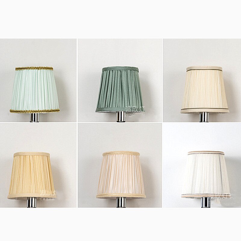 Europeisk soverom minimalistisk skygge klut-håndverk hengende lampe vegglampe gulvlampe lysarmatur lampeskjermskall