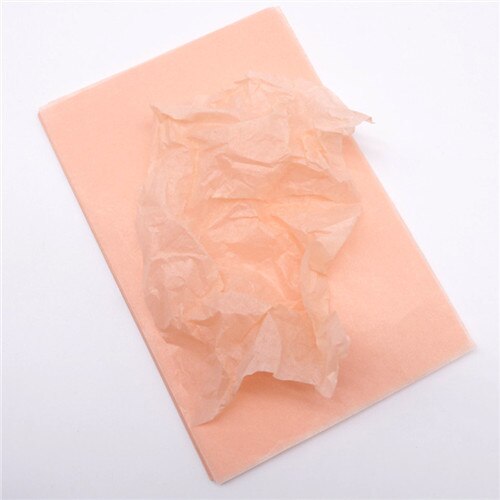 100Sheet/set A4 Translucent Wrapping Papers Tissue Paper Bookmark Fruit Wrapping Papers Floral Packaging Material: 100pcs Peach paper