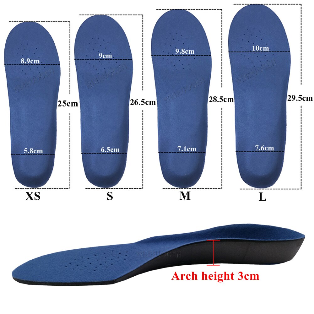 Flatfoot Orthotics Orthopedic insoles Varus Feet Cushion Pads Care insoles orthopedic plantillas para los