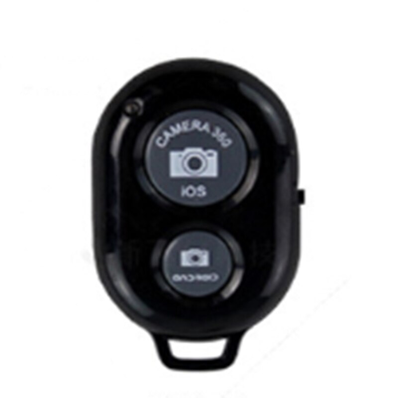 Botón de Control remoto Bluetooth, controlador inalámbrico, temporizador automático, palo para la cámara, disparador, teléfono, monopié, Selfie: Black