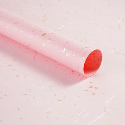 10Pcs Gold Silver Shiny Waterproof Flower Wrapping Papers Christmas Wrapping Papers Craft Papers: pink