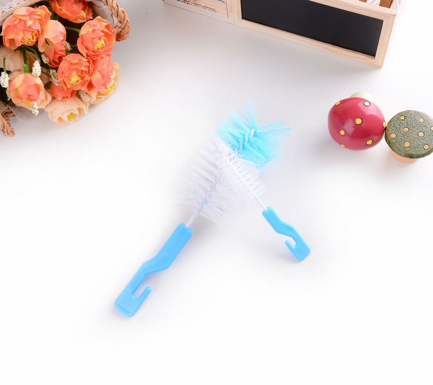 2pc/Lot The baby bottle brush wash bottle bottle nipple brush tool sponge cleaning kit baby products