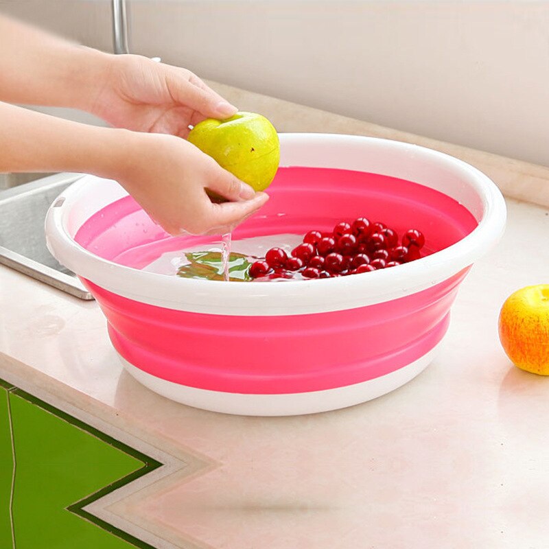 Mini Folding Water Container Bucket Sink Wash Basin Tourism Outdoor Folding Bucket Outdoor Camping Hiking Tools