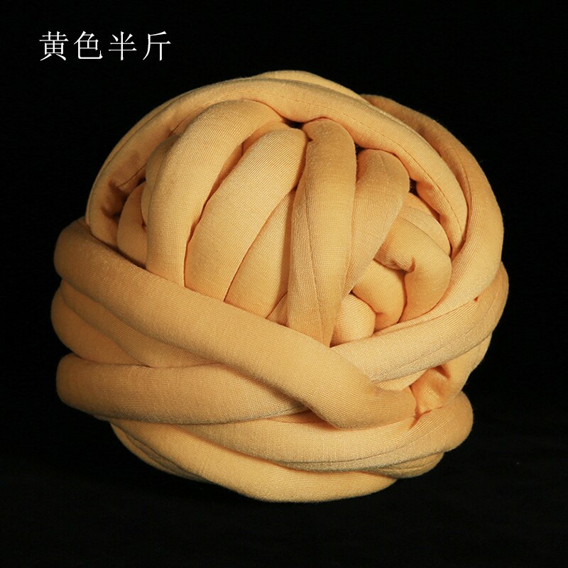 Super Grof Wol Gevulde Katoen Kern Garen Diy Hand-Gebreide Deken Materiaal Merino Wol Alternatieve Huisdier Vriendelijke 500G: Yellow / 250g