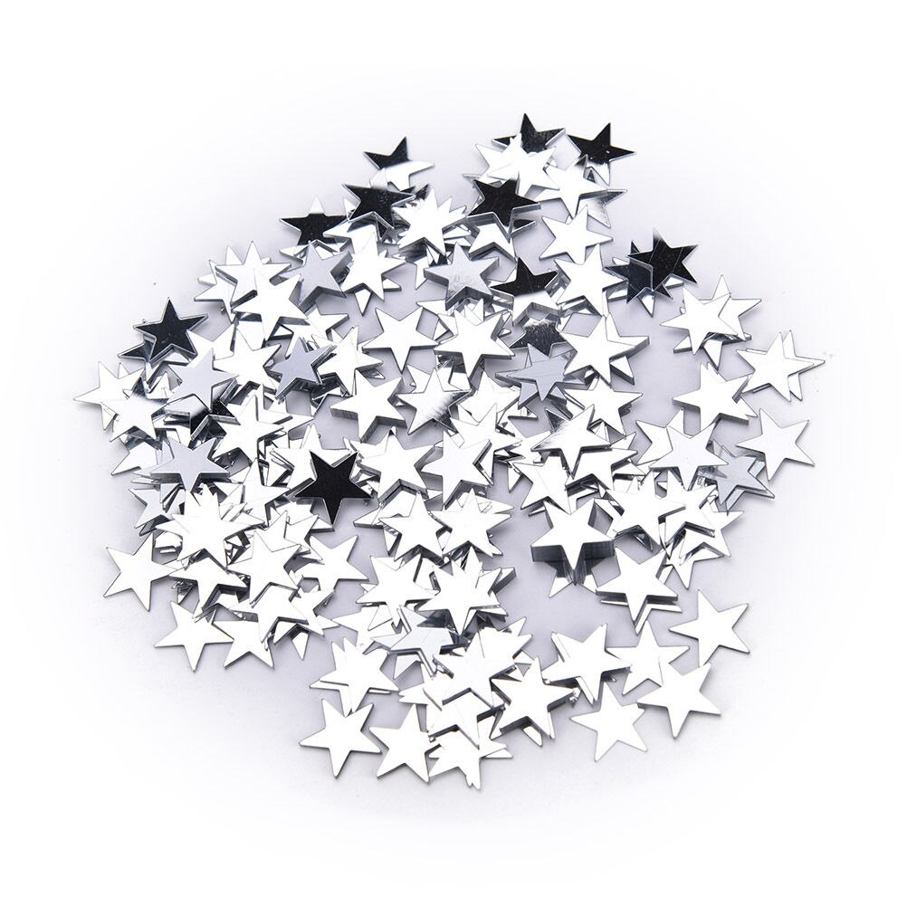 3000pcs/bag 6mm Stars Table Confetti Sprinkles Birthday Party Wedding Decoration Sparkle Blue Gold Silver Metallic Stars Supply: Silver
