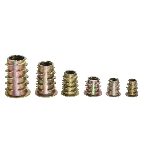 100pcs M4/5/6/8/10 Threaded Hex Drive Insert Fixing Wood Screw Inserts Nuts screw screw set metic nut and bolt assortment