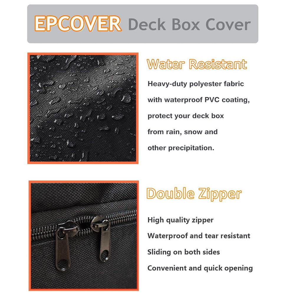 Newest Deck Box Cover with zipper Waterproof UV Protection Deck Boxes Case Protector #CW