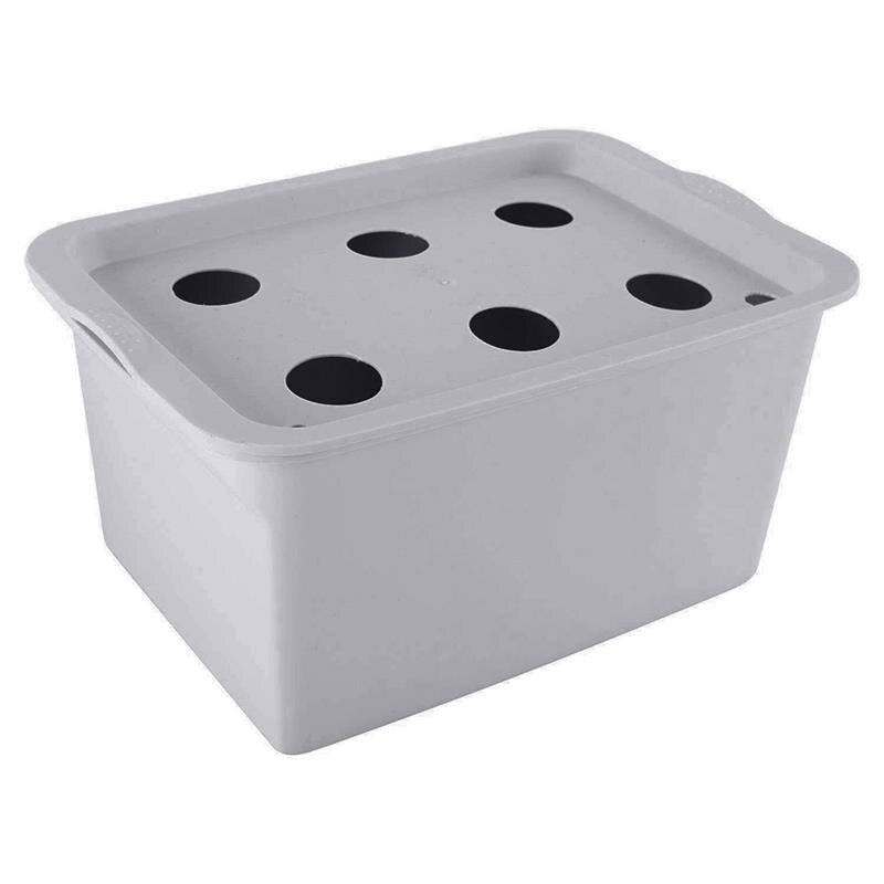 Bac de culture hydroponique pour plantes | 1 ensemble de 6 trous, Site de culture hydroponique pour plantes légumes, Kit de culture de semis de légumes, boîte de jardin d'intérieur
