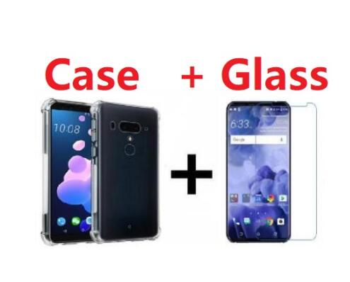 Transparente para Samsung Galaxy S20 FE caso + vidrio templado TPU Gel suave caja de piel S20 edición Galaxy S20 Lite funda: Case and glass