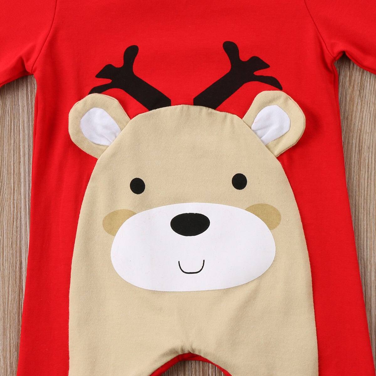 Xmas Deer Infant Baby Boy Girl Long Sleeve Cartoon Jumpsuit Romper Clothes Outfit 0-18M