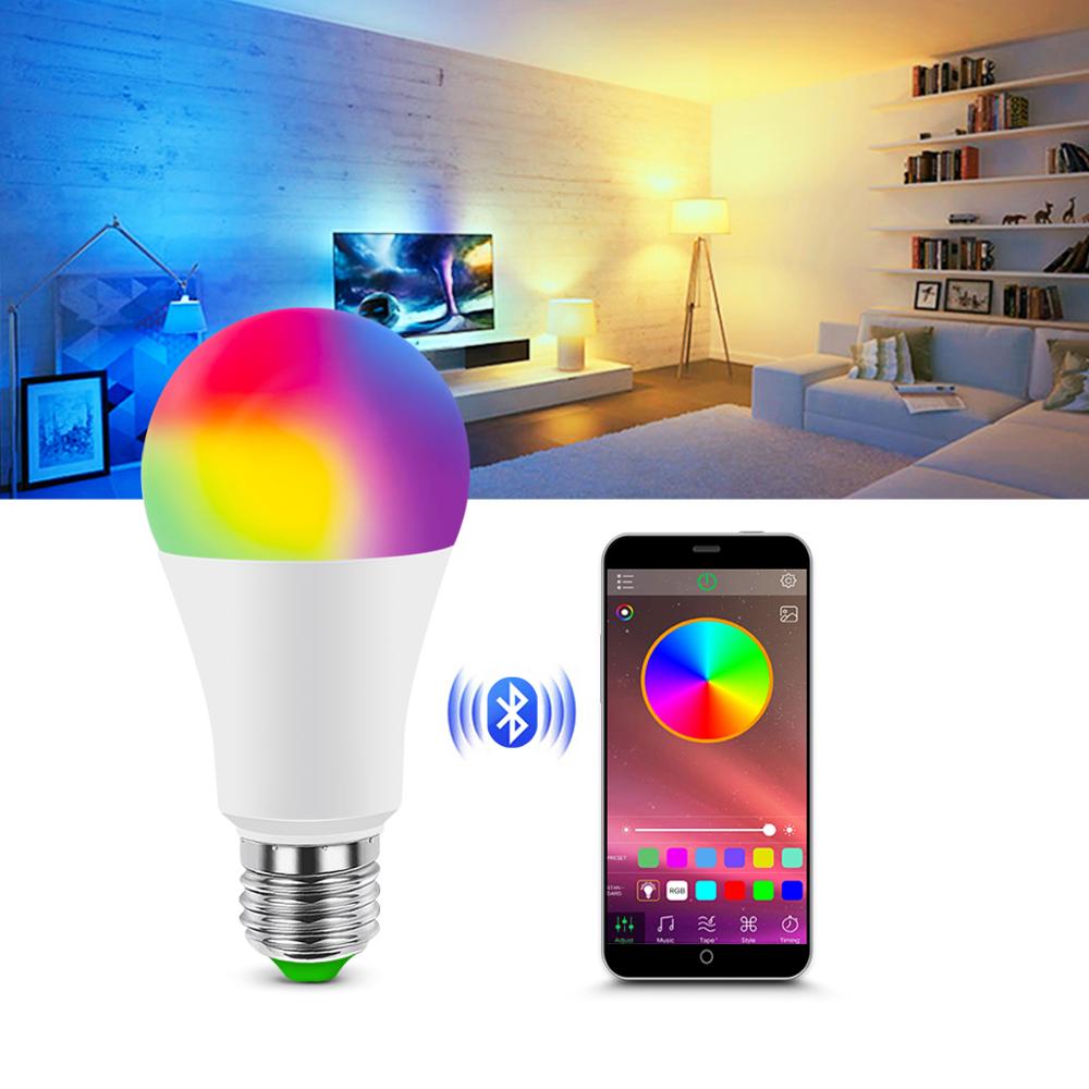 Smart Led Lamp Bluetooth 4.0 App Controle Dimbare Rgbw Rgbww 15W Draadloze Smart Leven Muziek Controle Lamp Diy Smart home Verlichting