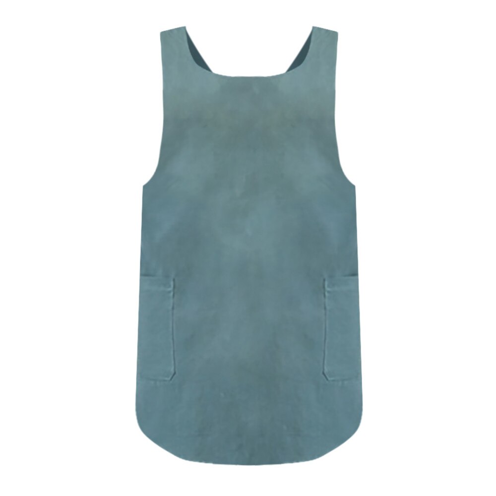 Delantal trasero cruzado de lino de algodón para mujer, delantales japoneses para tareas del hogar Cocina, delantales para mujer impermeables con bolsillo navidad: Verde