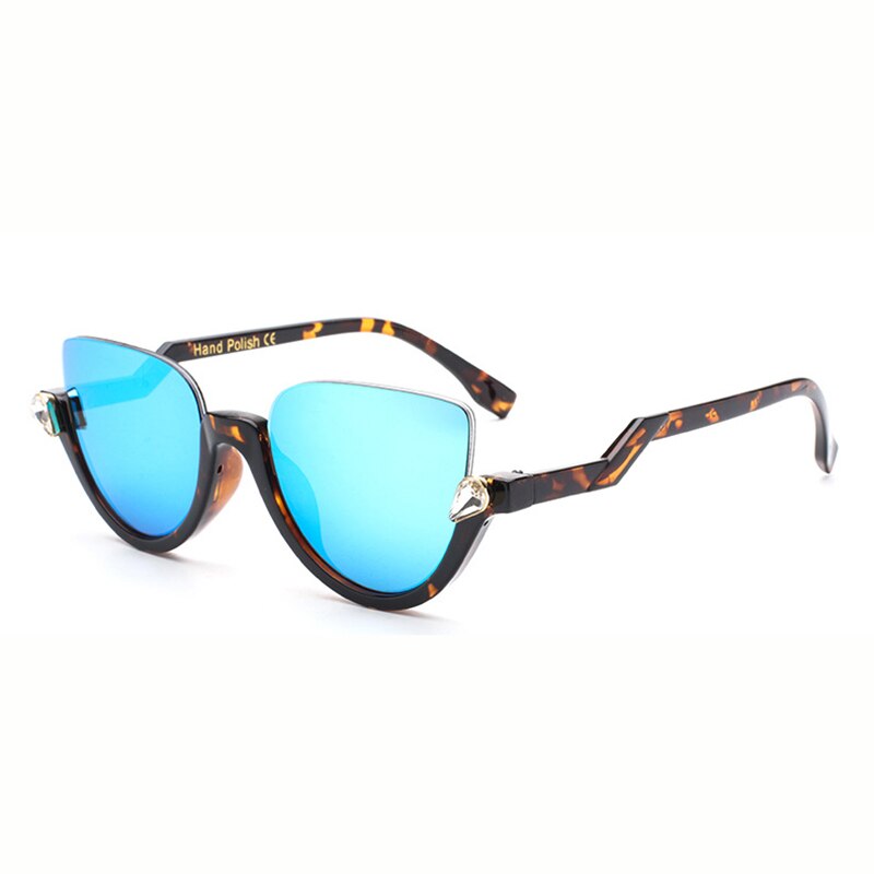 Bellcaca cat eye solbriller kvinder mærke dame semi-rimless solbriller til kvinder  uv400 oculos de sol  bc408: Bc408 c4