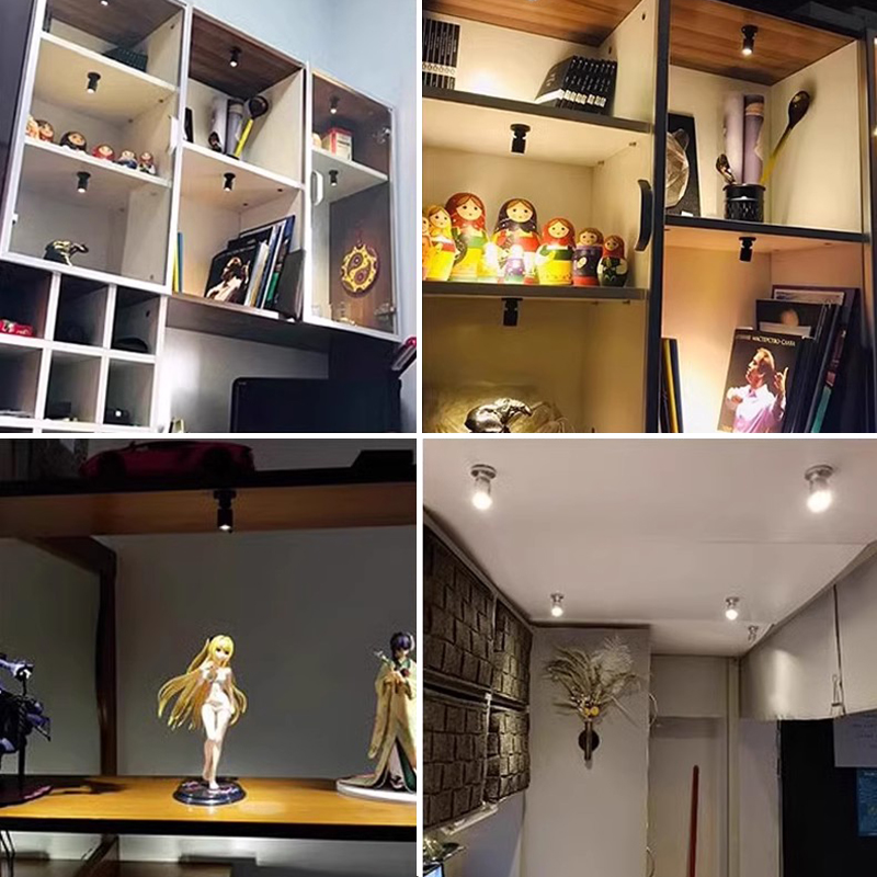 3W Mini Spotlight Zoomable Adjustable Small Beam Angle Surface Mounted Spot Light 12V Display Cabinet Wine Cabinet Decor Lights