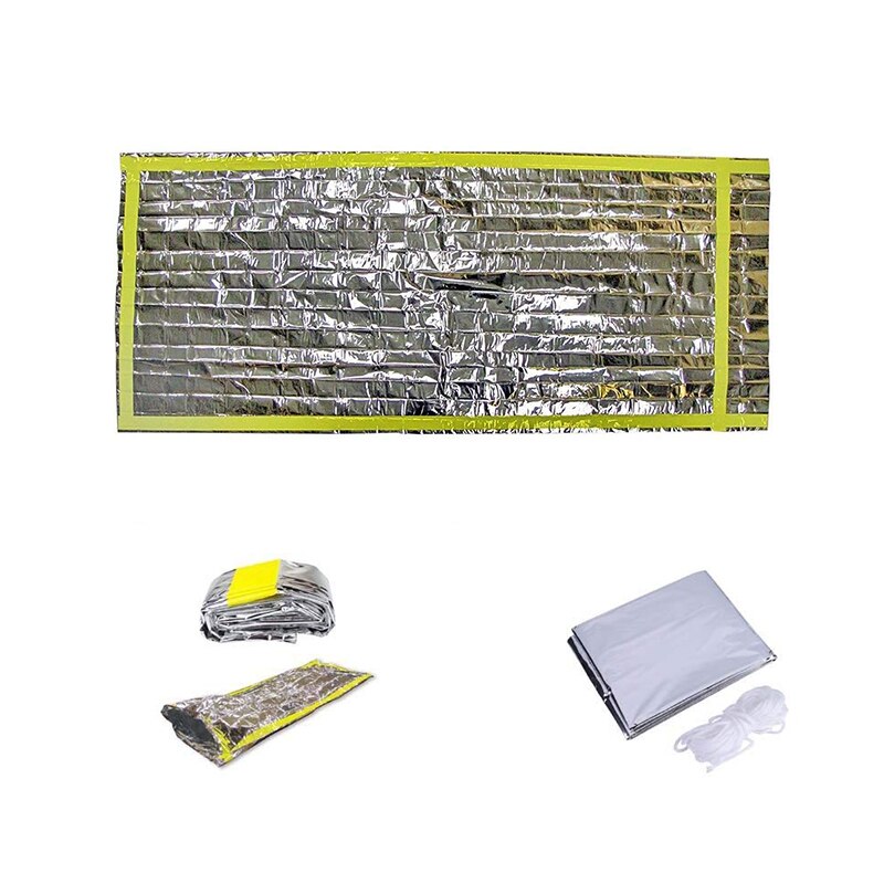 Onderkoeling Rescue Ehbo-kit Kamp Houden Folie Mylar Lifesave Warm Warmte Bushcraft Outdoor Thermische Droog Emergent Deken Overleven