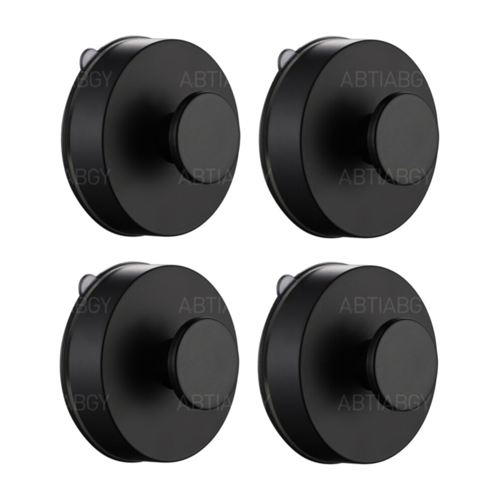 5KG Max Payload Strong Suction Cup Hook Reusable Wall Hooks Towel Hook Hanger For Bathroom Kitchen Home Decoration Black White: Black 4pcs
