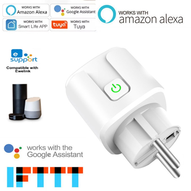 WIFI Smart Plug 16A EU WiFi Socket With Timing Control Smart Life Compatible Alexa Google Home Mini Voice Intelligent Control