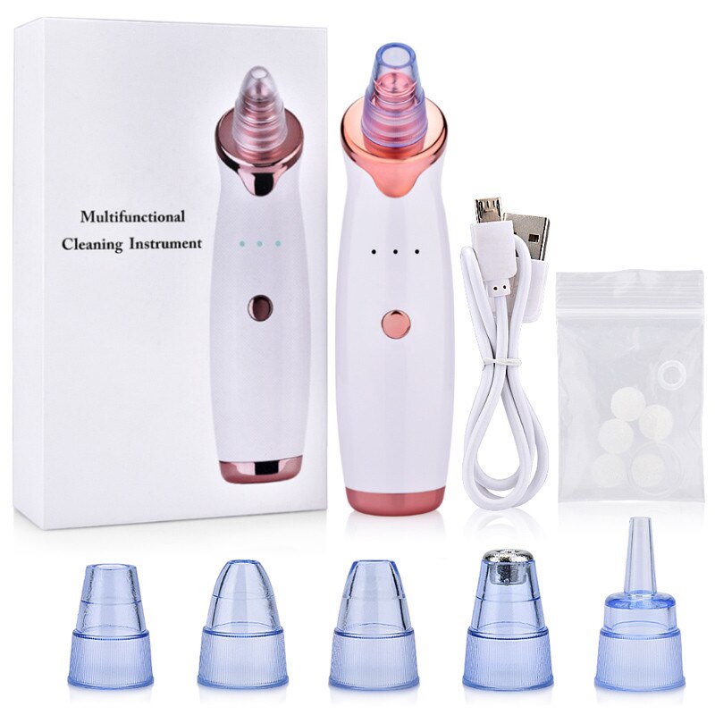 Pore Cleaner Nose Blackhead Remover Face Deep T Zone Acne Pimple Removal Vacuum Suction Facial Diamond Beauty Care SPA Tool Skin