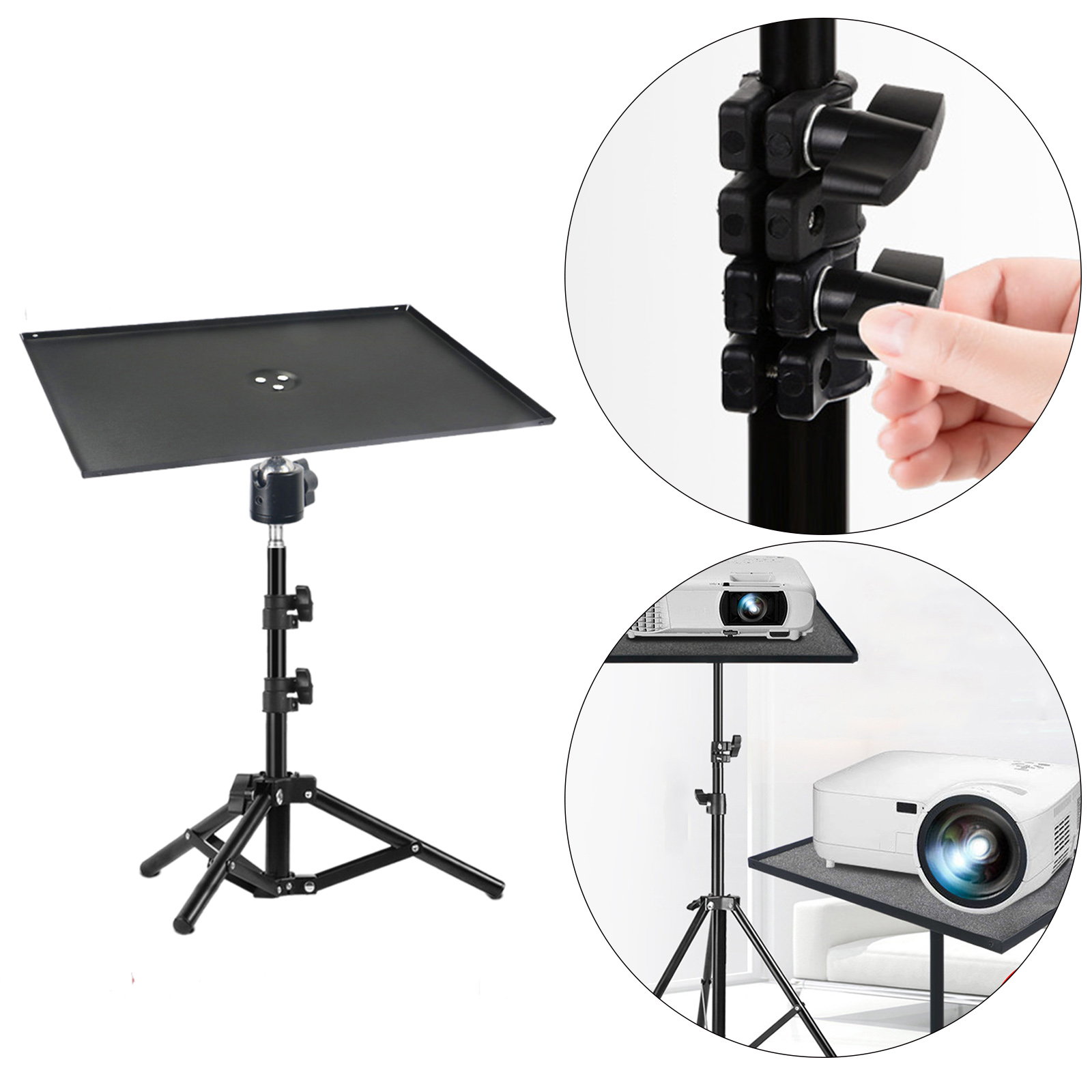 Projector Statief Opvouwbare Laptop Statief Projector Stand Floor Statief Outdoor Telefoon Mount Afneembare: 1.2m Holder Tray