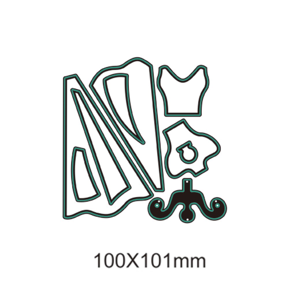 Nowe matryce foremki robić wycinania śliczna księżniczka sukienka metalowe wykrojniki Scrapbooking metalowe szablony robić rękodzieło umierać skaleczenie tłoczenie tworzenie kartek wzornik