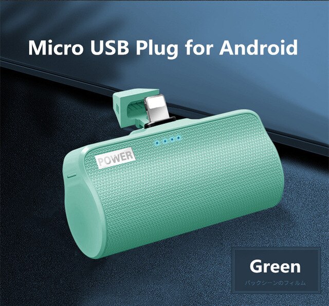 CASEIER 3000mAh Mini Banca di Potere Per il iPhone Xiaomi Powerbank Batteria Esterna Potente Caricatore Portatile Poverbank Per Samsung: For Micro Green