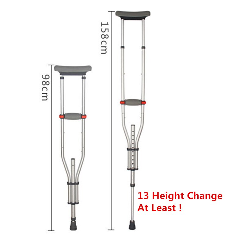 JayCreer Cane Armpit Walking Stick Elderly Non-Slip Crutches Disabled Recuperator Height Adjustable