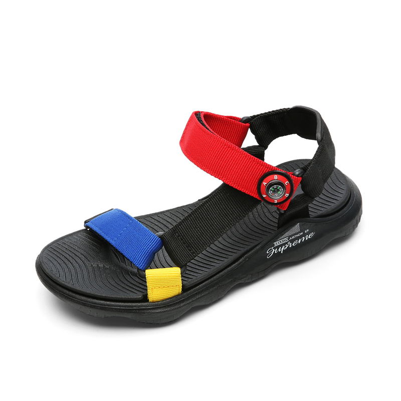 Zomer Kinderen Sandalen Mode Sneakers Jongen Meisjes Outdoor Strand Schoenen Kinderen Antislip Schoeisel Sandalen: Rood / 35