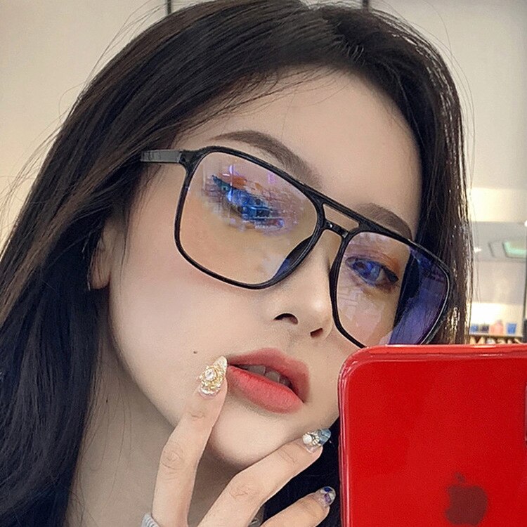 Anti-blue Glasses Men's and Women's Glasses Frame Anti-radiation Glasses Computer Glasses Plain Decorative Glasses