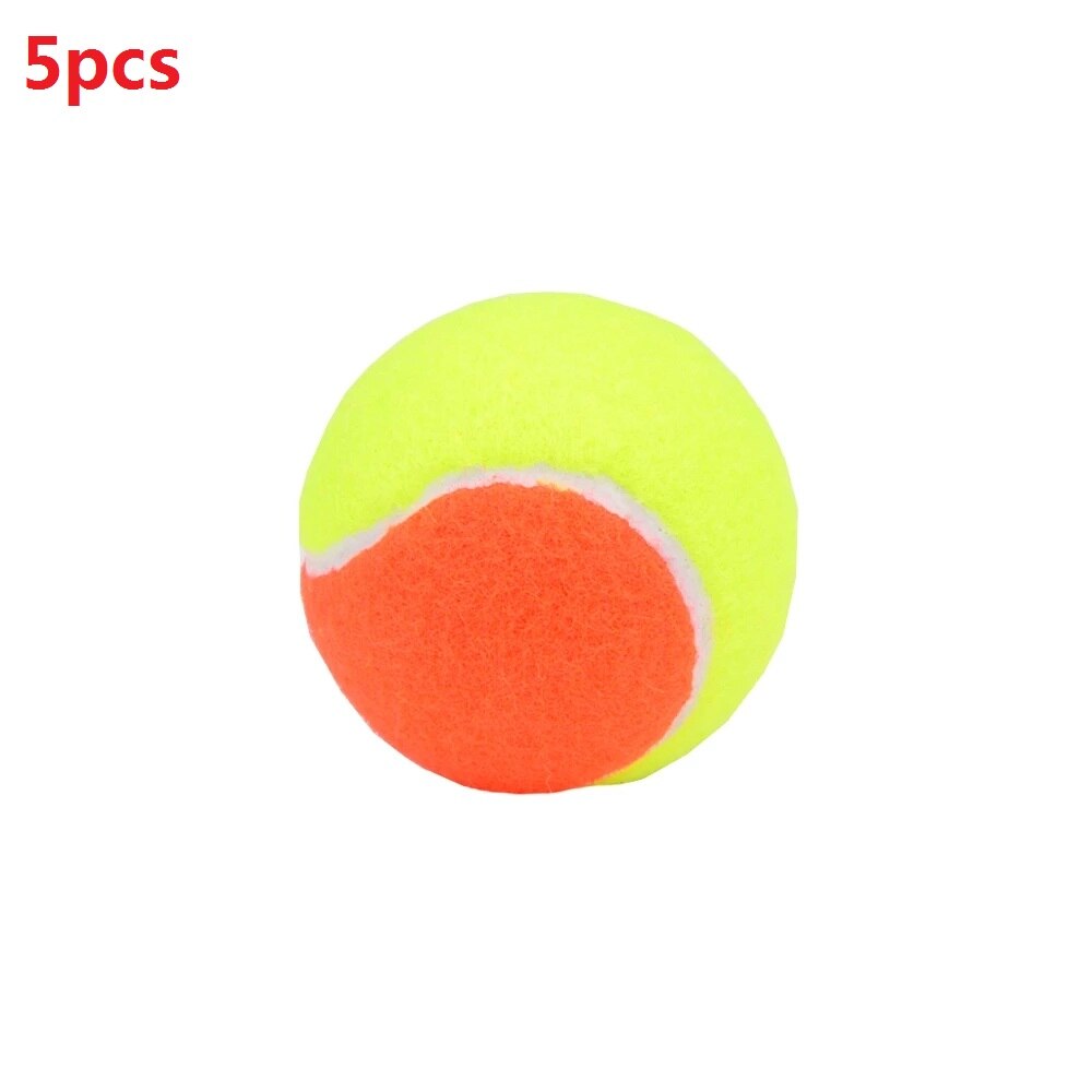 Elasticity Soft Beach Tennis Ball Training Sport Rubber Low Pressure Tennis Tennis Balls: Orange 5pcs