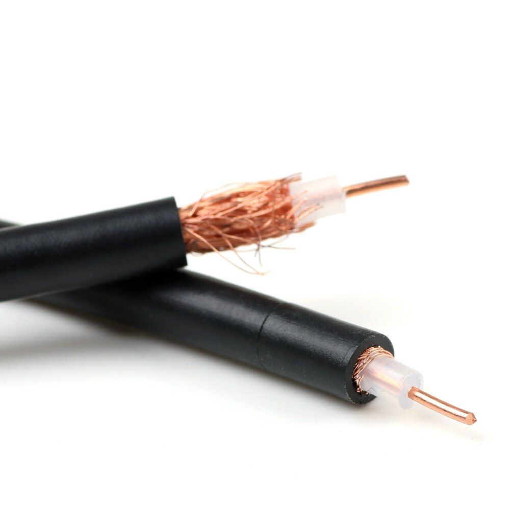 Areyourshop RG58 RF Coaxial Cable Connector 50ohm Coax Transceiver Pigtail 10m 30m Wires Cable