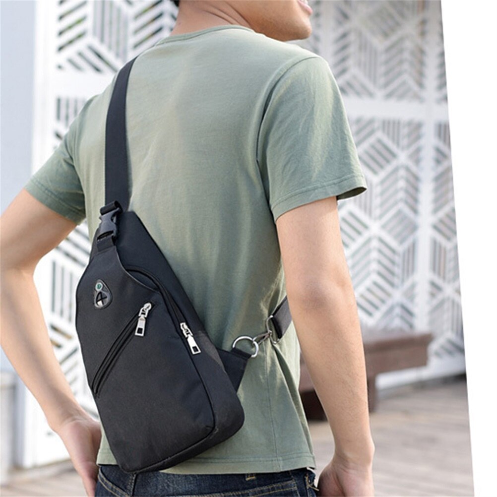 Casual schoudertas crossbody tas outdoor diagonale tas met usb oplaadpoort en koptelefoonaansluiting dames handtassen