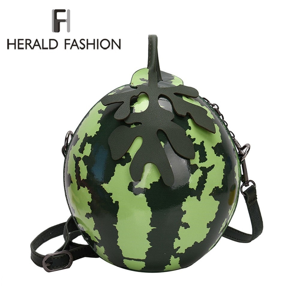 Herold Kleine Frauen Umhängetasche Wassermelone bilden Leder Weibliche Schulter Tasche Mini Damen Umhängetaschen Sack