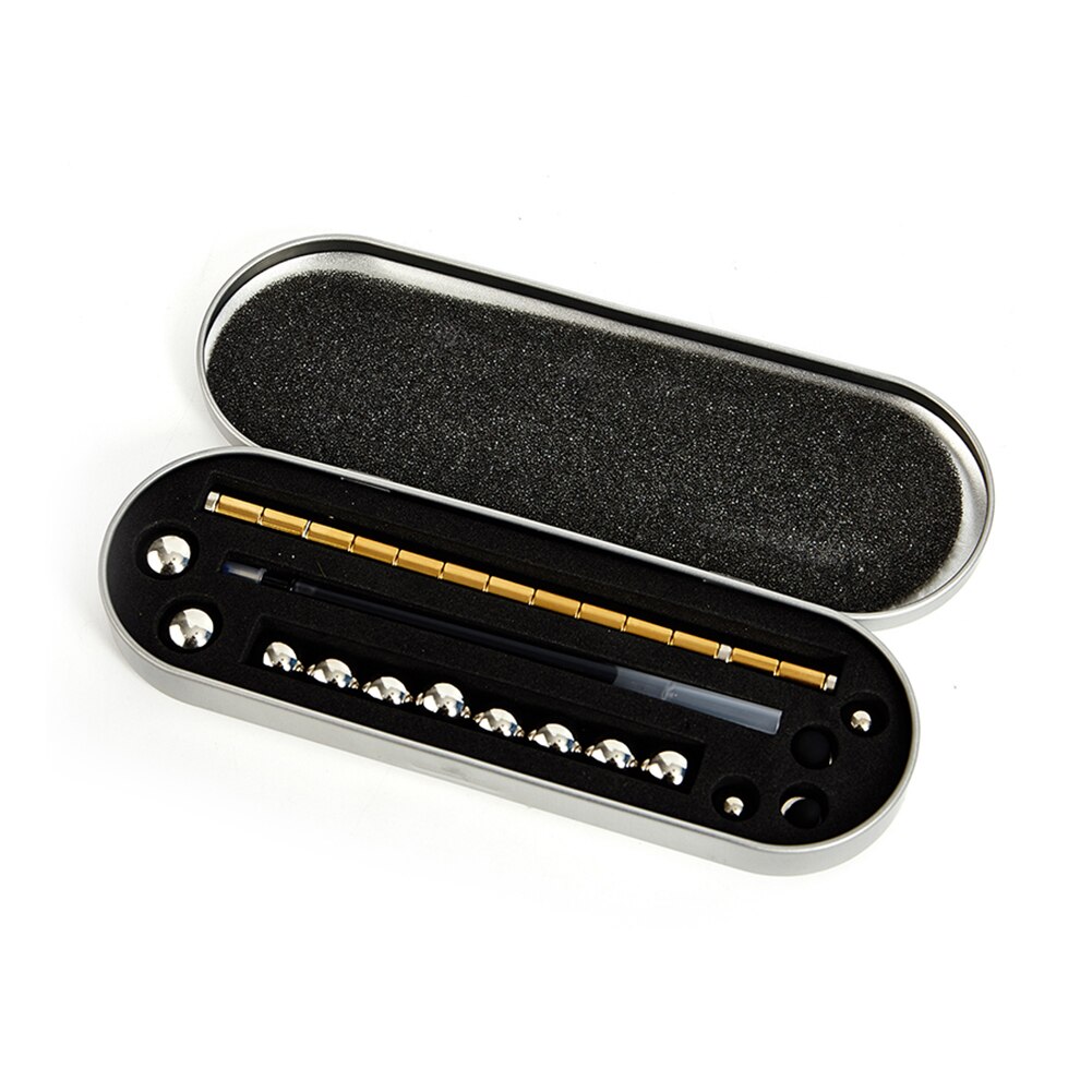 Magnetic Pen And Fun Metal Magnetism Pressure Relief Pen Magnet Water-Based Pen Box Fun Magnet Pen: gold