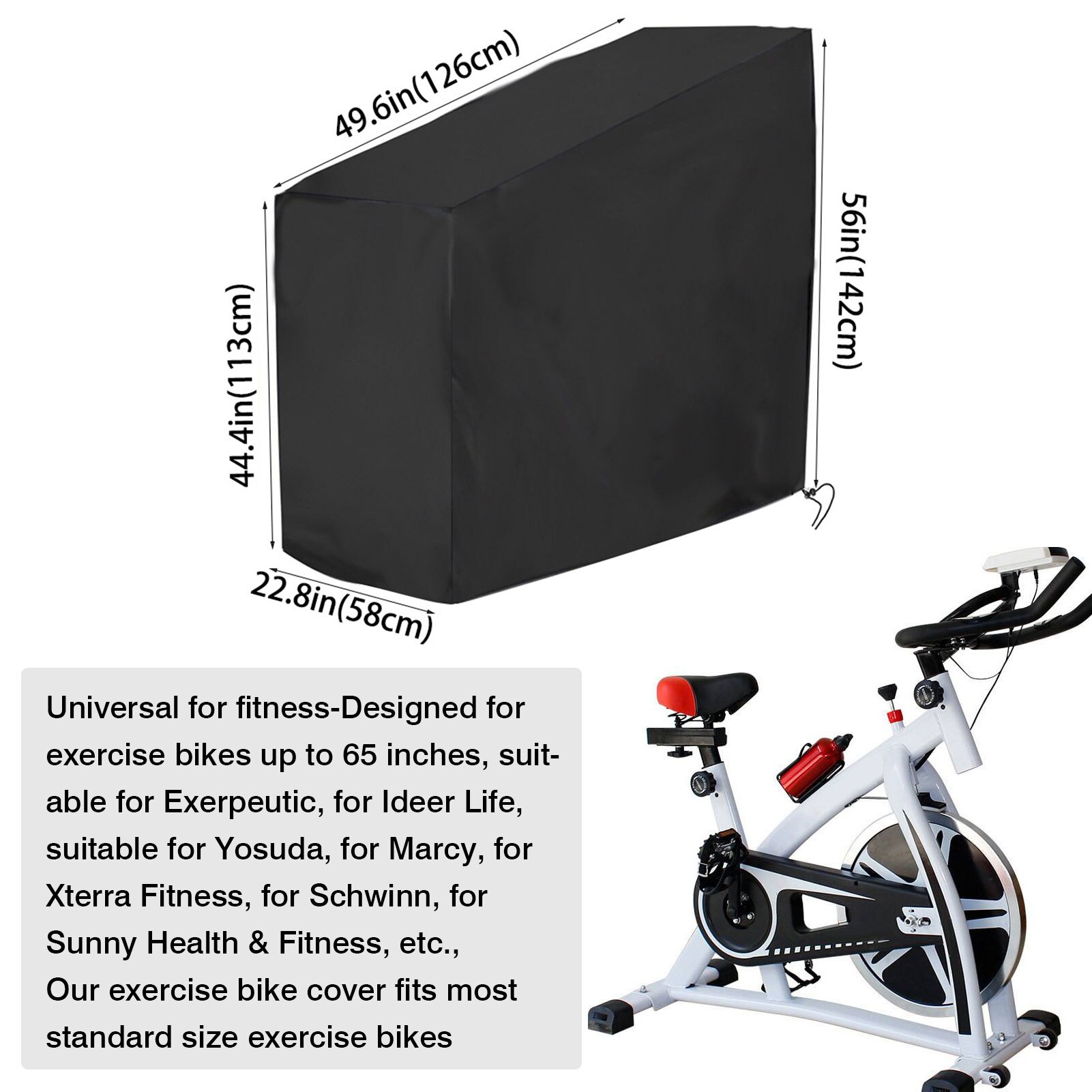 Exercise Bike Cover Indoor Cycling Waterproof Cover Windproof