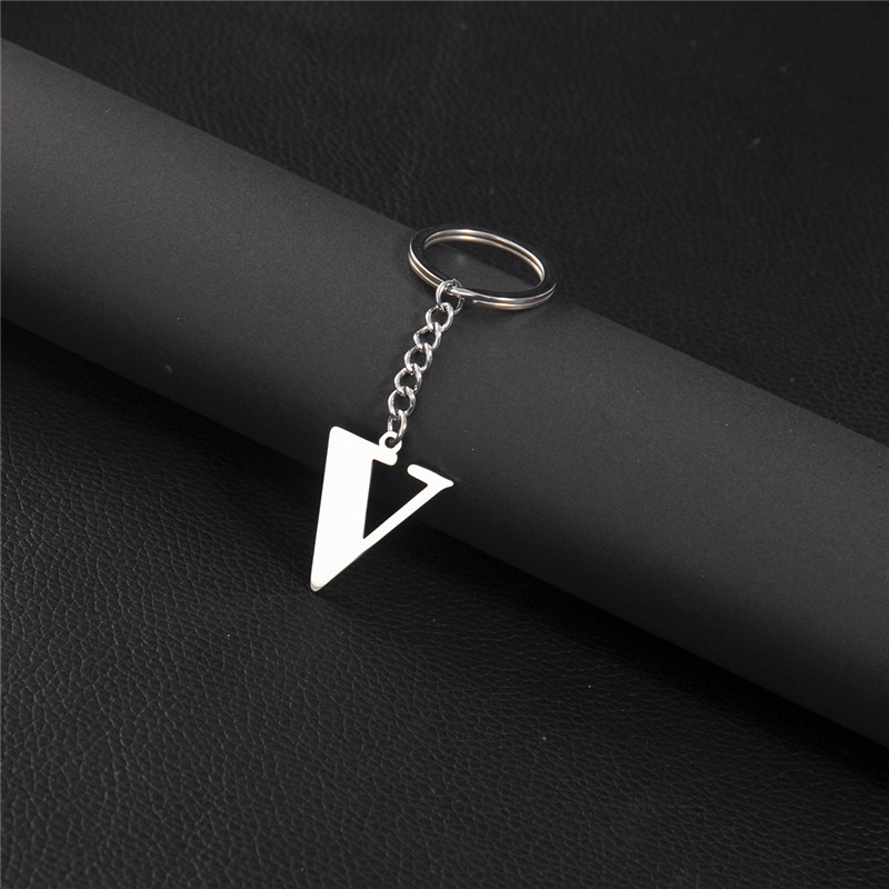 Punk diy az bokstäver nyckelring kvinnor metall initial hänge nyckelring ring för män trend 26 alfabet nyckelring väska tillbehör: Mång