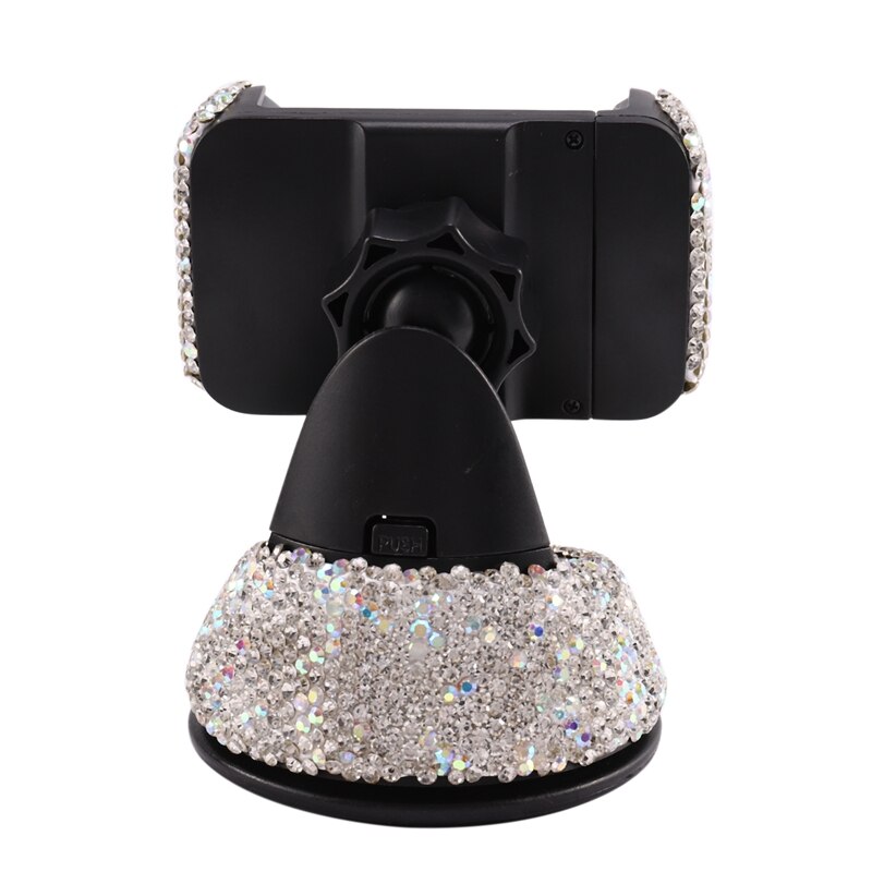 Strass universele super schattige 360 auto voorruit dashboard houder zuig verstelbare telefoonhouder voor gemakkelijk zicht gps sn, voor