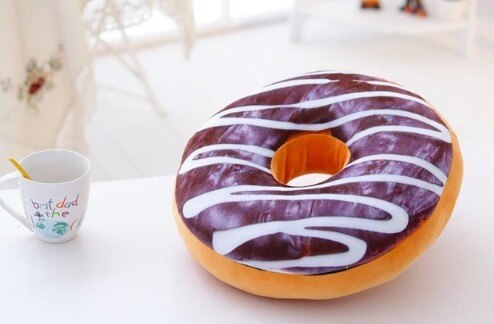 40 centimetri Divertente Ciambella Al Cioccolato Divano Cuscino del Sedile Di Natale Ciambelle Cuscino di Natale Kid Present Giocattolo di Riempimento del Cotone DEI PP Cura Della Mano Auto stuoie: 9