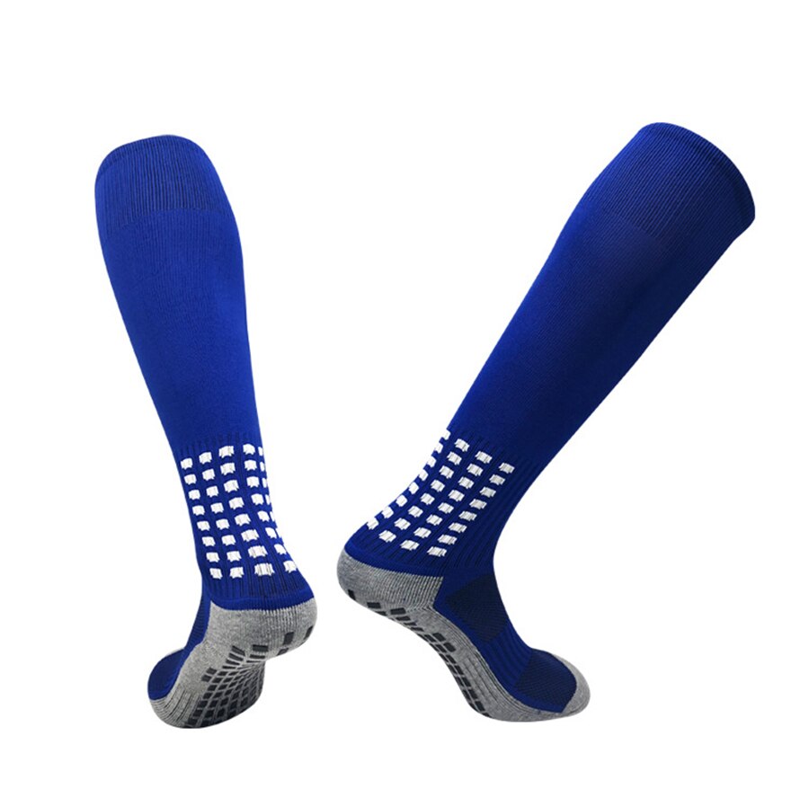 Fodbold sports sokker skridsikker åndbar lang strømpe fodbold kompression cirkulation basketball sokker voksne: Blå