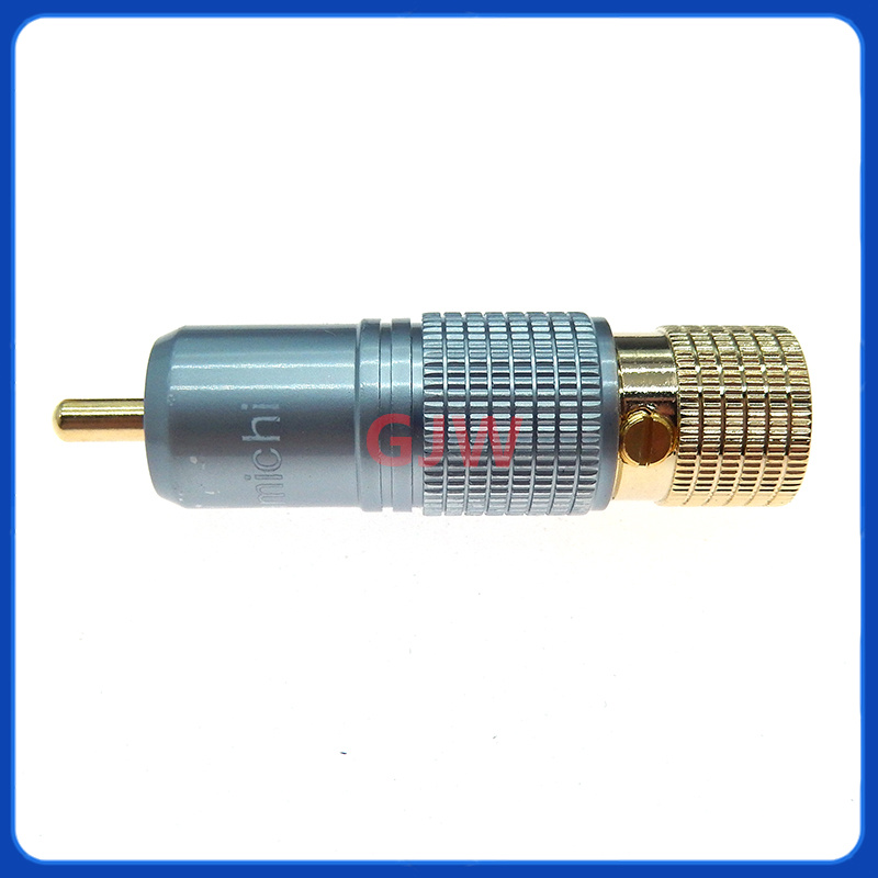 1Stck Hifi Vergoldet RCA Stecker Verriegelung Nicht Lot Koaxial Lotus Stecker Buchse 10mm Audio- Kabel Adapter: Lavendel