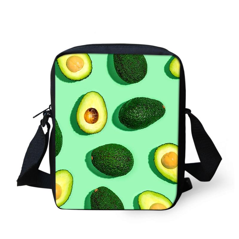 Nette Obst Avocado Schulter Bote Tasche Kühlen Sommer Umhängetasche für Mädchen Telefon Tasche Einkaufen Taschen Mochila Infantil