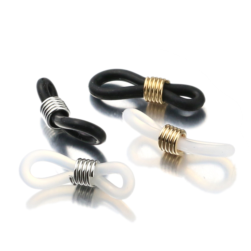 Ferramenta de armação para óculos de sol, 20 peças, correia de suporte de óculos de sol, alça de borracha, extremidade do conector para fazer jóias diy