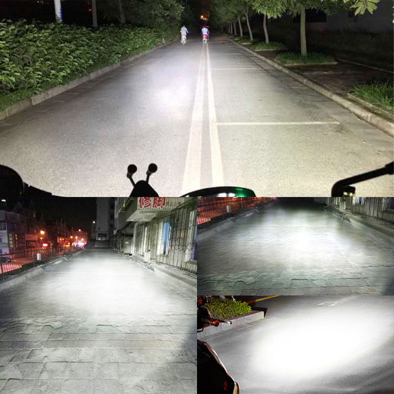 1Pc 12-80V Motorfiets Koplamp H4 Led BA20D Led Hoge Heldere Cob Hi Lo Lamp Scooter Auto accessoires Mistlampen 12V
