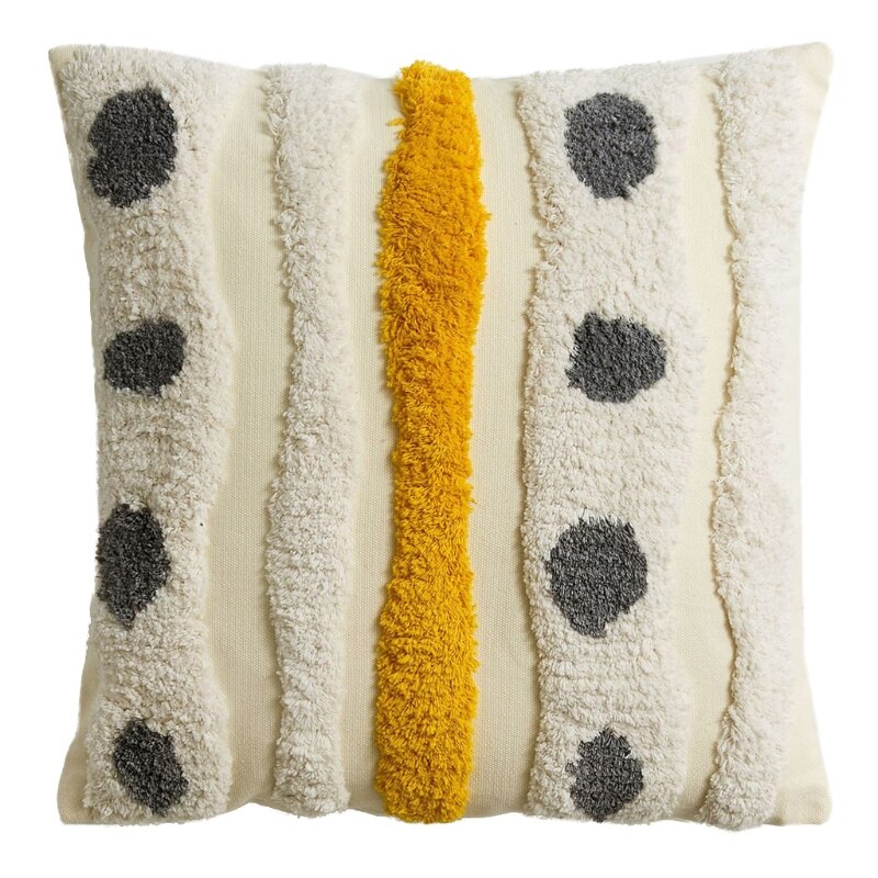 Tribal Boho ethnique tufté jeter taie d'oreiller tissé rayures glands housse de coussin