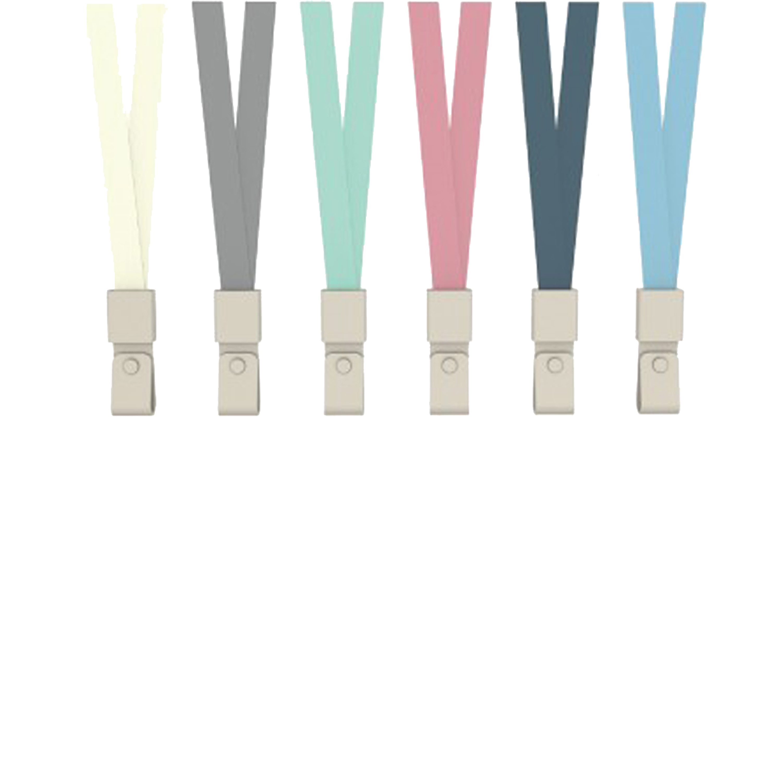 Lot 12pcs Color ID Card Holder Lanyards Soft Hook Badge Holder Strap Safe Neck Hanging Rope Wide Lanyard